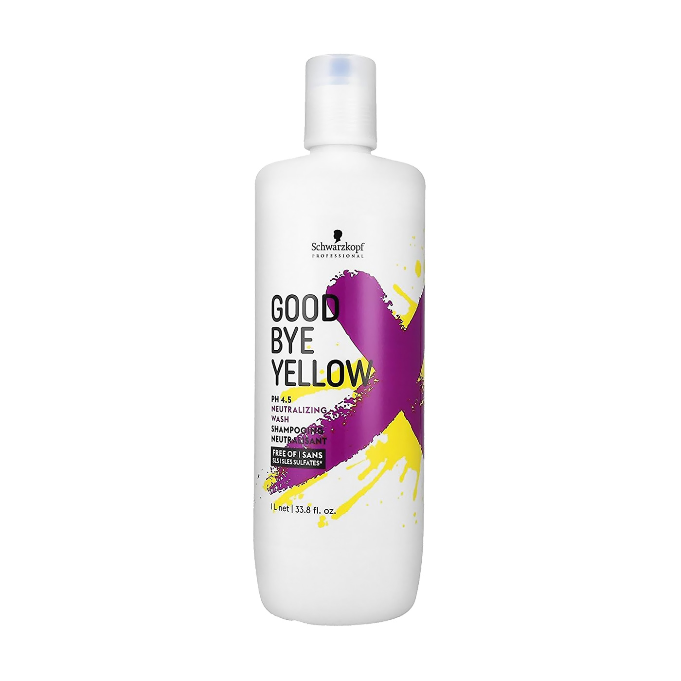 Безсульфатний шампунь Schwarzkopf Professional Goodbye Yellow з антижовтим ефектом, 1000 мл
